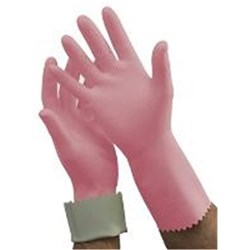 Gloves Premium Pink Size 6.5 Silverlined Latex Box 12 Prs