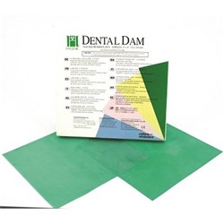 HYGENIC Dental Dam Non Latex Med Green 152x152mm Box of 15