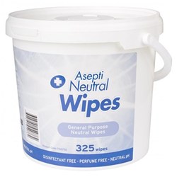 ASEPTI Neutral Detergent Wipes General Purpose Pail 325 Wipes