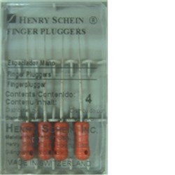 Finger Plugger HENRY SCHEIN 25mm Blue Pack of 4