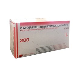 Gloves DE Nitrile Examination Pwd Free Large Box 200