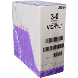 SUTURE Ethicon Vicryl 17mm 3/0 RB1 1/2 circle taper point x36