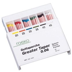ROEKO GP Points Greater Taper Size 20 0.06 Taper Box of 60