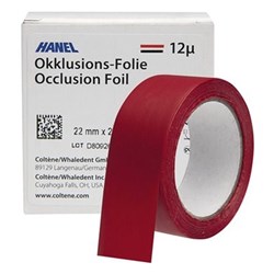 HANEL Occlusion Foil Red/Black Double Sided 22mmx25m 12u Roll