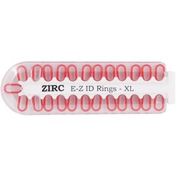 E Z ID Rings for Instruments XLarge Red Pack of 25