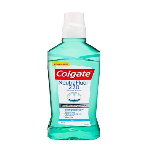 Colgate NeutraFluor 220 Alcohol Free Rinse 473ml x 6
