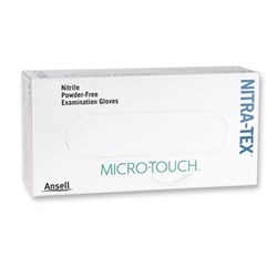 Ansell Gloves - Microtouch Nitratex - Nitrile - Non-Sterile - Powder Free - Medium, 100-Pack