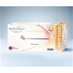 Ansell Gloves - Microtouch DentaGlove - Latex - Non Sterile - Powder Free - Petite, 100-Pack