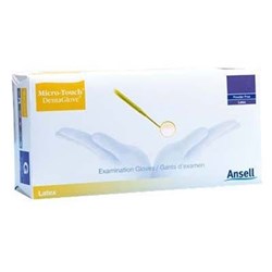 Ansell Gloves - Microtouch DentaGlove - Latex - Non Sterile - Powder Free - Extra Large, 80-Pack