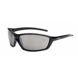 PROWLER Safety Glasses Black Frame Silver Flash Lens