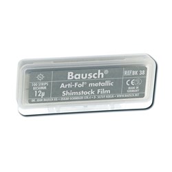 Bausch Arti Fol Occlusion film - BK38 - Metallic Shimstock - 8mm - Uncoated, 100-Pack