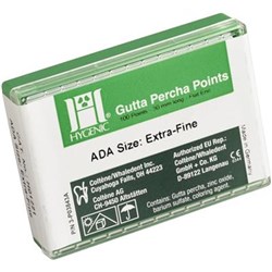 Coltene HYGENIC Guttapercha Points - Conventional - XF - Extra Fine, 100-Pack