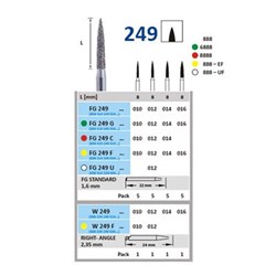 Horico Diamond Bur - 249-014 - Flame Pointed - Slow Speed, Right Angle (RA), 1-Pack