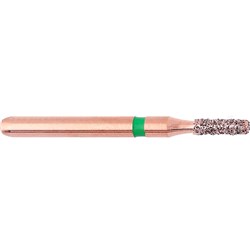 Komet DIAO Diamond Bur - KP6835KR-012 - Cylinder Round Edge - High Speed, Friction Grip (FG), 5-Pack