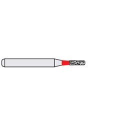 Ecoline Diamond Bur - 835KR-008 - Short Cylinder Edge Round - High Speed, Friction Grip Short (FGS), 50-Pack