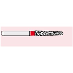 Ecoline Diamond Bur - 850-018 - Long Round End Taper - High Speed, Friction Grip (FG), 50-Pack