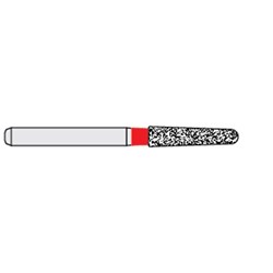 Ecoline Diamond Bur - 856-018 - Round Tapered Chamfer - High Speed, Friction Grip (FG), 50-Pack