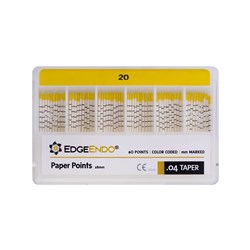 EdgeFILE Paper Point Size 20 .04 Pack of 60