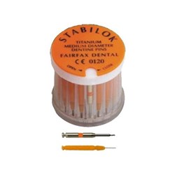 STABILOK Pin Orange Medium 1 Drill Titanium Pack of 20