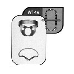 Rubber Dam CLAMP #W14A Molars Satin Steel