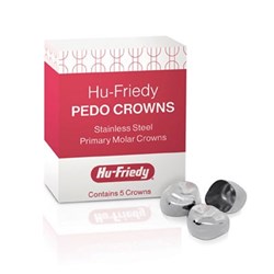 HuFriedyGroup PEDO Crowns - Stainless Steel Primary Molar Crowns - Upper Left Primary 2nd - #2, 5-Pack