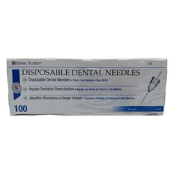 Henry Schein Standard Needles - 27 Gauge - Long 35mm - Yellow, 100-Pack