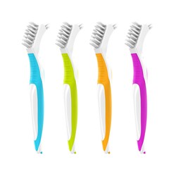 Acclean End Tufted Denture Toothbrushes, 12-Pack