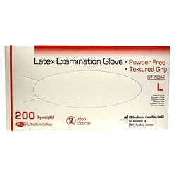 DE Latex Pwd Free Glove Large Box of 200