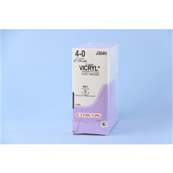SUTURE Ethicon Vicryl 17mm 4/0 RB1 1/2 circle taper point x36