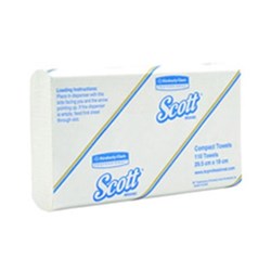 SCOTT Compact Towel Unbleached 29.5cm x 19cm Carton of 16