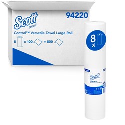 Kimberly-Clark Scott Versatile Towel Roll - Large - 41.5xm x 49cm, 8-Pack