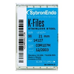 Kerr K File - 25mm - Size 60 - Blue, 6-Pack