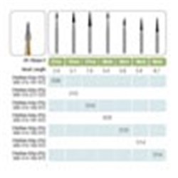 Kerr Jet Tungsten Carbide Bur - 7714-009 - Taper Short Finishing - High Speed, Friction Grip (FG), 5-Pack