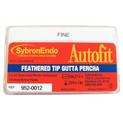 Kerr ANALYTIC - Autofit Gutta Percha Points - Feathered Tip - Fine, 100-Pack