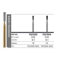 Kerr Jet Tungsten Carbide Bur - 7304-014 - Inverted Taper - High Speed, Friction Grip (FG), 100-Pack