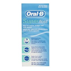 ORAL B Super Floss Unwaxed 50m Pack of 6