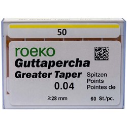 ROEKO GP Points Greater Taper Size 60 0.04 Box of 60