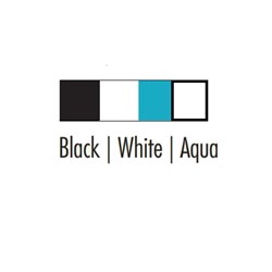BRITEGUARD Mouthguard 4mm Aqua White Black 127mm Square
