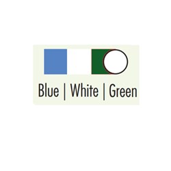 BRITEGUARD Mouthguard 4mm Blue White Green 125mm Round