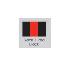BRITEGUARD Mouthguard 4mm Black Red Black 127mm Square