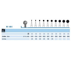 Komet Tungsten Carbide Bur - H141-018 - Bone Cutter - Straight (HP), 5-Pack