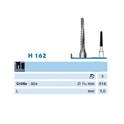 Komet Tungsten Carbide Bur - H162-016 - Lindemann - Straight (HP), 5-Pack