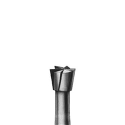 Komet Tungsten Carbide Bur H2-016, Inverted Cone, Friction Grip, 5-Pack