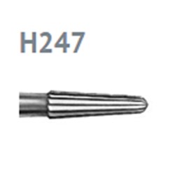 Komet Tungsten Carbide Bur - H247-007 - Finisher Normal - High Speed, Friction Grip (FG), 5-Pack