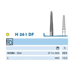 Komet Tungsten Carbide Bur - H261DF-023 - Cutter Extra Fine - Straight (HP), 5-Pack