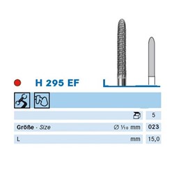 Komet Tungsten Carbide Bur - H295EF-023 - Cutter Normal - Straight (HP), 5-Pack