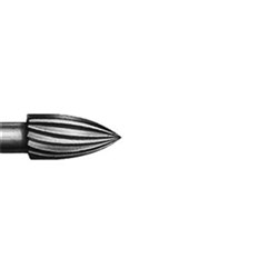 Komet Tungsten Carbide Bur - H46-014 - Finishing Flame - High Speed, Friction Grip (FG), 5-Pack