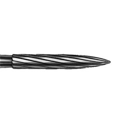 Komet Tungsten Carbide Bur - H48L-010 - Finishing Flame - High Speed, Friction Grip (FG), 5-Pack