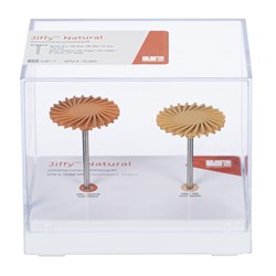 Ultradent Jiffy Polisher - Natural ExtraOral Universal Polishing Kit - HP - Fine and Medium - 26mm, 2-Pack