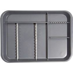 B LOK Tray Divided Grey 33.97 x 24.45 x 2.22cm